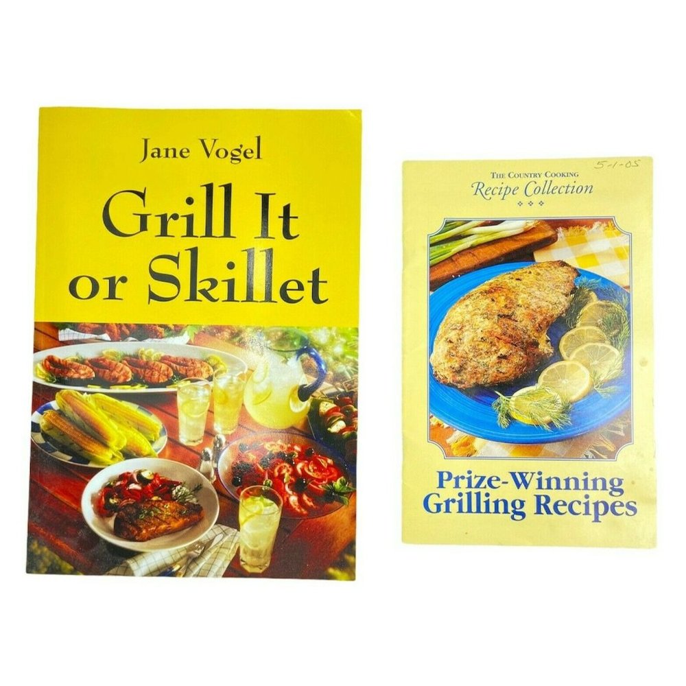 Grill It or Skillet by Jane Vogel New Signed + Country Cooking Grilling Recipes
